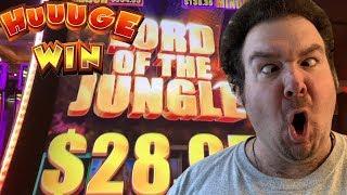 TARZAN Max Bet WILD BONUS AND HUGE WIN - Slot Machine Live Play Feature