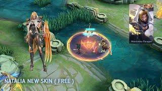 MLBB GAMEPLAY NATALIA COLLECTOR SKIN  FREE   COLLECTOR SKIN NATALIA  NEW SKIN MOBILE LEGENDS