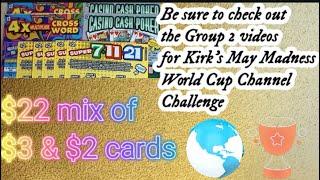 Mix $2 & $3 cards. Reminder Group 2 of May Madness World Cup challenge is today.