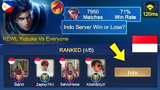 WHEN GLOBAL ALUCARD PLAY IN INDONESIA SERVER  AND THIS HAPPENED…  i met top players