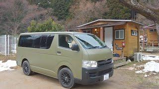 CAR CAMPING Camping in the snowy mountains.ASMR