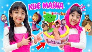 SAMANTHA BIKIN KUE MASHA AND THE BEAR VIRAL  CHALLENGE SERU DEKOR CAKE