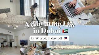 LIVING IN DUBAI  OFW life typical day off cleaning gym skincare filipino food in Abu Dhabi