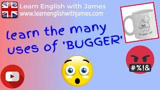 Learn how to use the word BUGGER in English