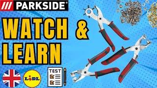 PUNCH PLIERS & EYELET PLIERS SET Parkside UK ENGLISH LIDL