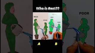 Who is Best A Or B?? #youtubeshorts #peopart #viralshort #art