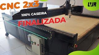 CNC Caseira 2x3 finalizada - Guia linear  Spindle 3cv