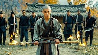 The bully provokes the boy but he is the Shaolin King of Martial Arts and no one can defeat him.