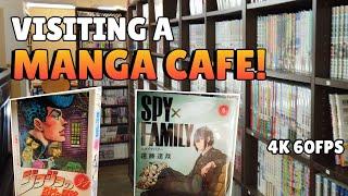 A Manga Cafe with over 50000 Manga Books  Manga Kissa Experience in Japan  4K 60FPS