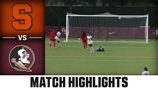 Syracuse vs. Florida State Match Highlights  2024 ACC Womens Soccer