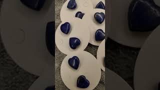 New this week Lapis Heart Shapped Stud Earrings on Sterling Silver Backs