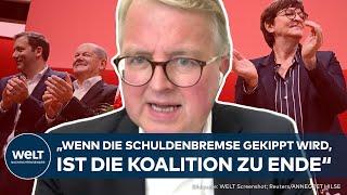 DEUTSCHLAND Verlässt die Grundlage der Koalition - FDP und SPD streiten über Schuldenbremse