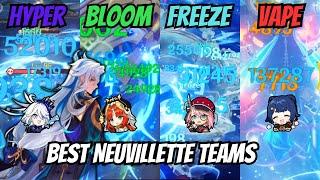 6 BEST  STRONGEST C0 NEUVILLETTE TEAMS  Spiral Abyss Showcase  Guide  Genshin Impact 