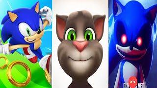 Sonic Dash vs Talking Tom vs SONIC EXE Call Prank