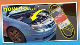 Do YOUR Saab 9-3 Serpentine Belt Replacement with NO Special Tools