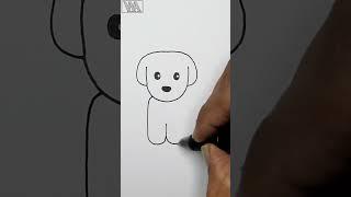 How To Draw a Cute Puppy   Very Easy Puppy Drawing Tutorial  #drawing #video #tutorial #shorts