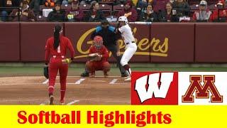 Wisconsin vs Minnesota Softball Game 1 Highlights April 17 2024