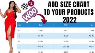 HOW TO CREATE PRODUCT SIZE CHART FOR  WORDPRESS STORE IN 2022