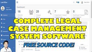 Complete Legal Case Management System Software  Free Source Code Download