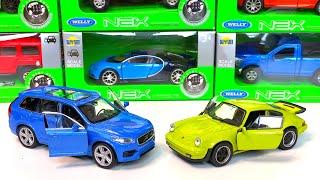 Die Cast car models 134 Scale Model Cars bburago Welly Nex cars unboxing