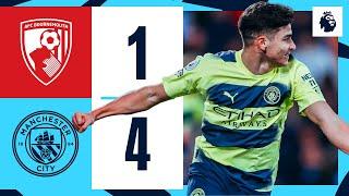 Highlights Bournemouth 1-4 Man City  Goals from Alvarez Haaland & Foden on a day of milestones