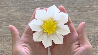 Origami Paper Daisy Flower Step-by-Step Tutorial