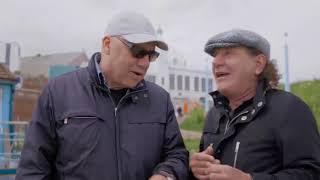 Dire Straits Mark Knopfler meets ACDCs Brian Johnson at the Spanish City in Whitley Bay