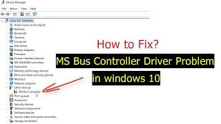 How to fix SM Bus Controller Driver Problem in Windows 10  SM Bus controller driver problem