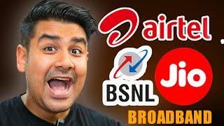 Best WiFi Broadband Plans - Jio Airtel & BSNL Rs. 200  Month