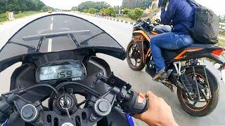 2020 Yamaha R15 V3 vs Honda CBR 250  160 KMPH BATTLE 