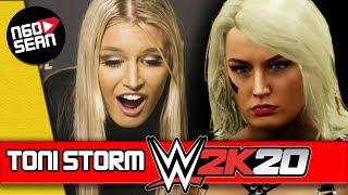 Toni Storm sees her WWE 2K20 entrance for the first time
