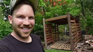 BUILDING A SHARED BACKYARD FIREWOOD SHED  Cottage Coach VLOGs