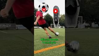 Best foot contact point for knuckleball shot with mizuno boots #skony7 #football  #knuckleball