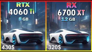 RTX 4060 Ti vs RX 6700 XT - quick comparison in 50 games at 1080P max settings