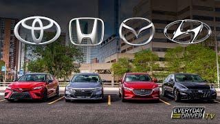 Camry Accord Mazda6 Sonata Comparison Review - Work Horse Sedans  Everyday Driver TV Season 7