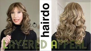 HAIRDO LAYERED APPEAL WIG REVIEW  Glazed Mocha  Affordable Heat Friendly Synthetic Basic Cap