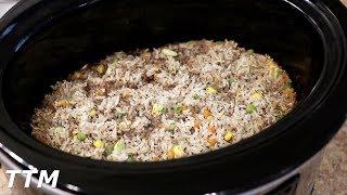 How to Make Ground Beef and Rice in the Slow CookerEasy Cooking