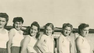 A group of Bund Deutscher Mädel BDM German youth group girl    Summer training camp  1930s