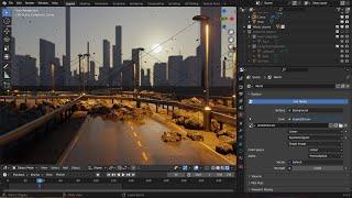 Геометрические ноды Блендер 3Д - Дорожный генератор - Перевод урока - Road Generator