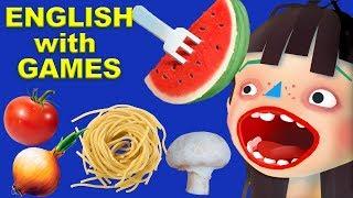 Cooking Spaghetti in Toca Kitchen app  FUN ENGLISH FOR KIDS