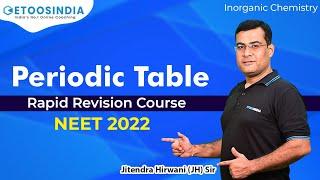 Periodic Table  Rapid Revision Course  NEET 2022  Inorganic Chemistry by JH Sir  Etoosindia NEET