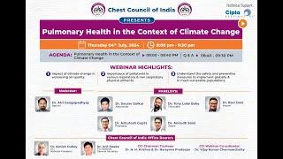 Pulmonary Health in the Context of Climate Change
