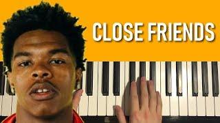 HOW TO PLAY - Lil Baby - Close Friends Piano Tutorial Lesson