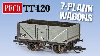 New PECO TT120 7-plank open wagons