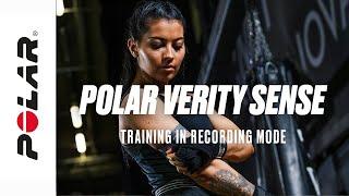 Polar Verity Sense  Training in recording mode