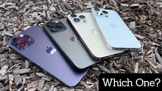 iPhone 14 ProPro Max Colors Comparison of All Colors  Purple Space Black Silver and Gold 