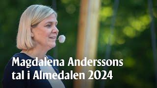 LIVE Magdalena Andersson talar i Almedalen 2024