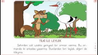 Tilki İle Leylek Metni Cevapları 1. Sınıf Türkçe ders kitabı