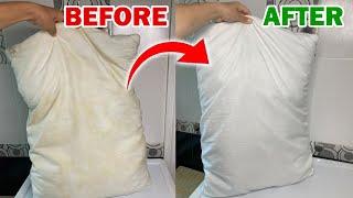 How to Wash a Pillow in a Washing Machine. Pillows will be Snow-White