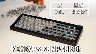 Best Keycaps for Thock?.. Keycap Comparison - SA XDA MDA & Cherry  Sound Test #keycaps